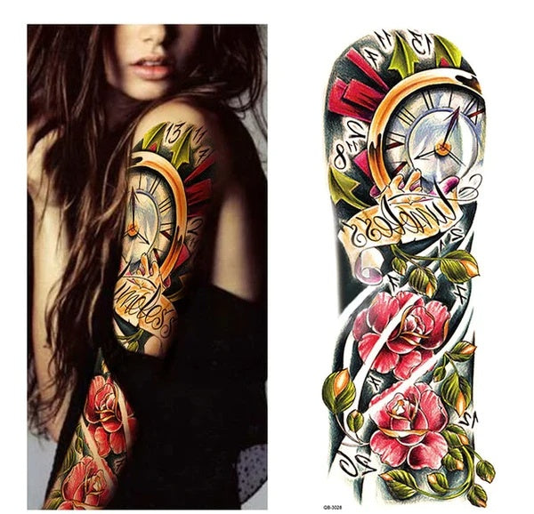 5-Pack Large Temporary Tattoo Sleeve Stickers | Waterproof Arm Tattoos for Men & Women