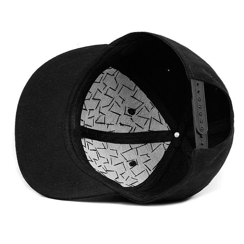 Unisex Rhinestone Flat Brim Hat | Studded Snapback Baseball Cap