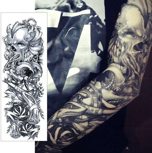5-Pack Large Temporary Tattoo Sleeve Stickers | Waterproof Arm Tattoos for Men & Women