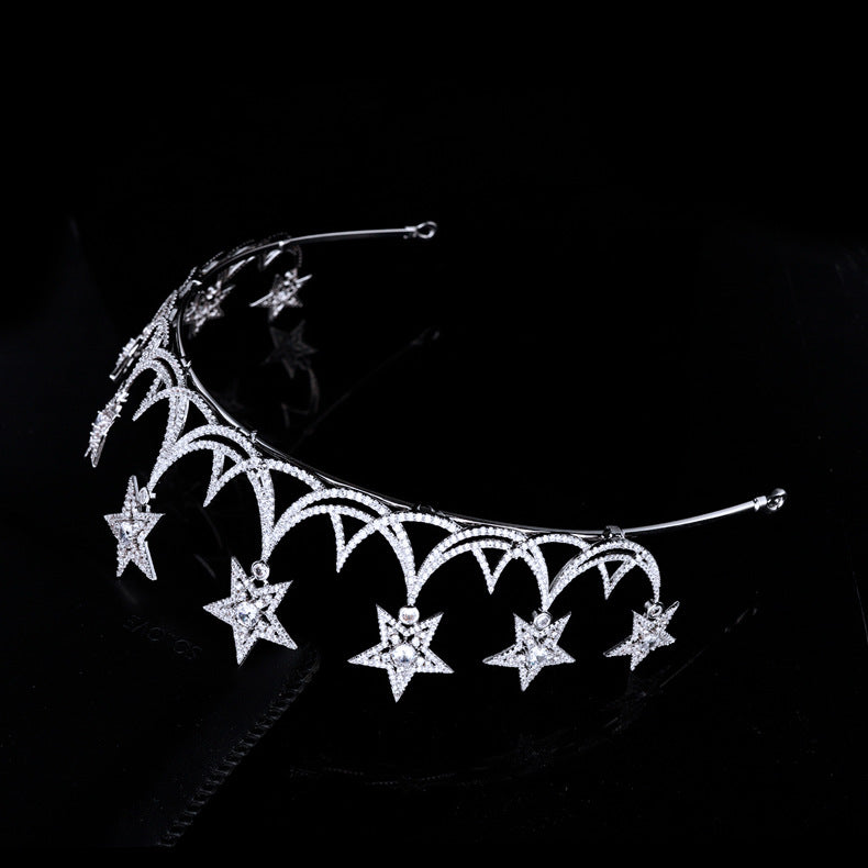 Star Crown Tiara for Women, 4th of July Pageant  or Wedding Crown for America's 250 Celebrations