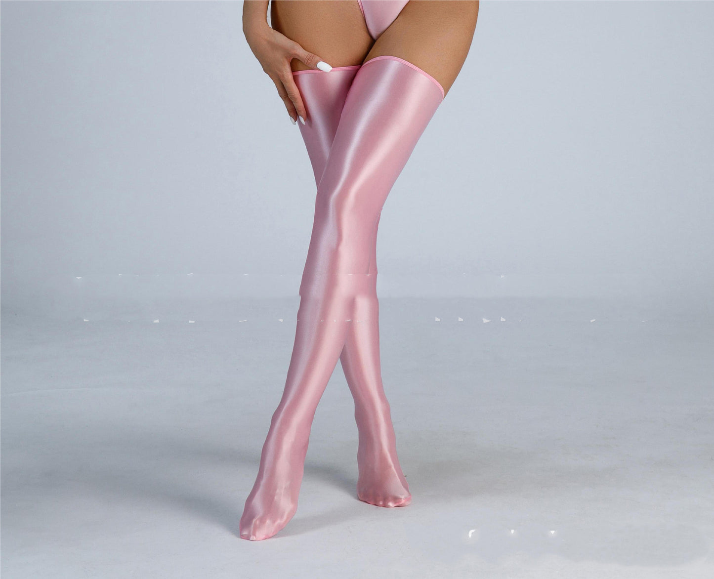 Women’s Shiny Thigh-High Socks, Silky Stretch Over-the-Knee Stockings