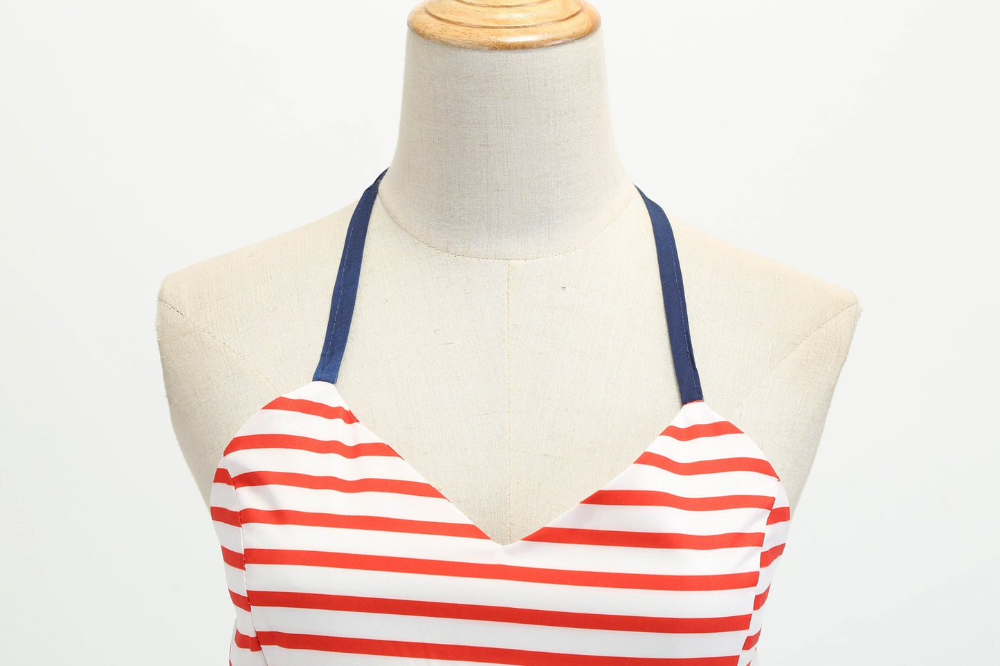 Women’s Retro Patriotic Halter Dress 4th of July Star & Stripe Swing Dress