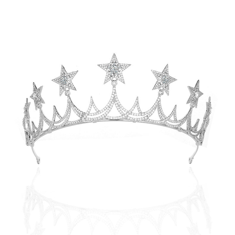 Star Crown Tiara for Women, 4th of July Pageant  or Wedding Crown for America's 250 Celebrations
