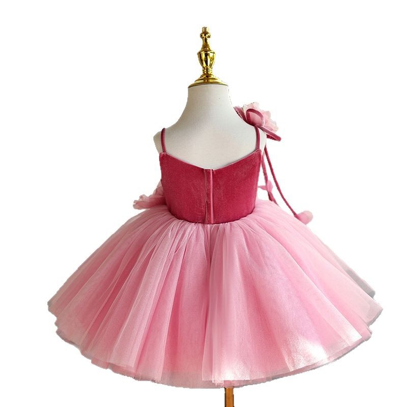 Girls Rose Pink Princess Party Dress | Birthday, Recital & Dress-Up Dress