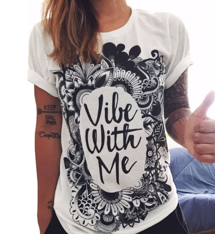 Women’s Vibe With Me Boho Graphic Tee