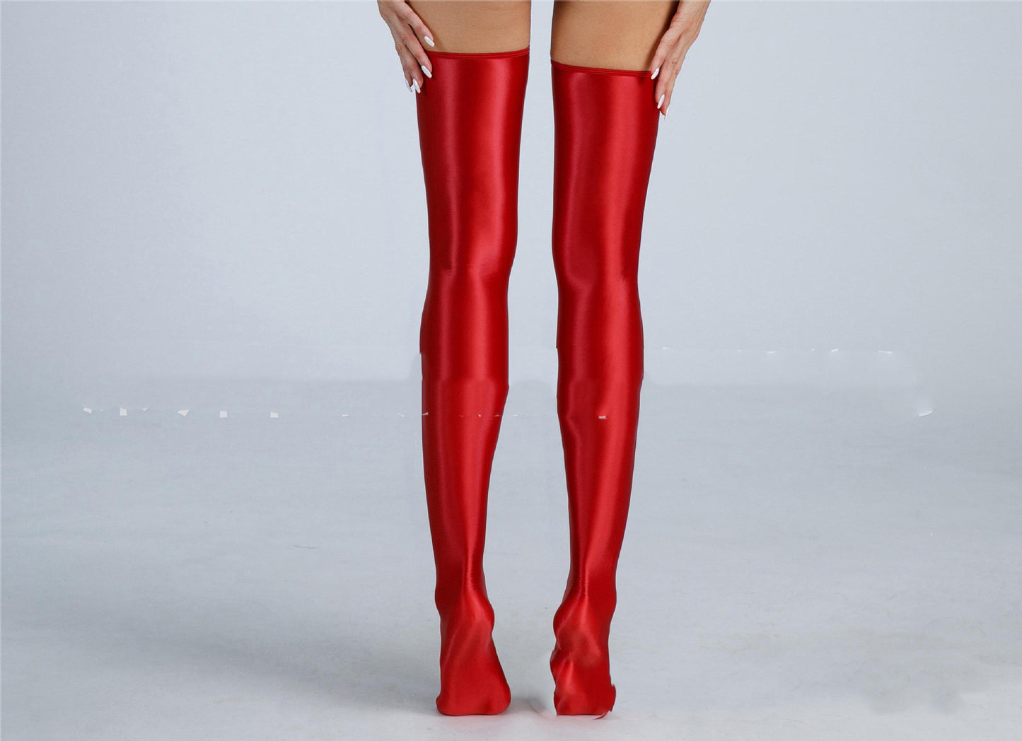 Women’s Shiny Thigh-High Socks, Silky Stretch Over-the-Knee Stockings