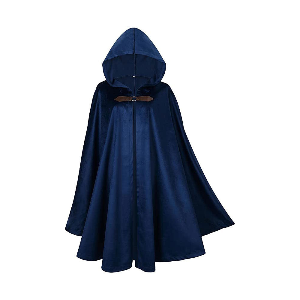 Medieval Suede Cape with Hood | Unisex Renaissance & Fantasy Costume Cloak