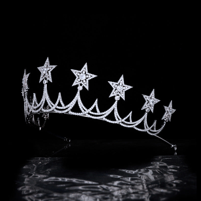 Star Crown Tiara for Women, 4th of July Pageant  or Wedding Crown for America's 250 Celebrations