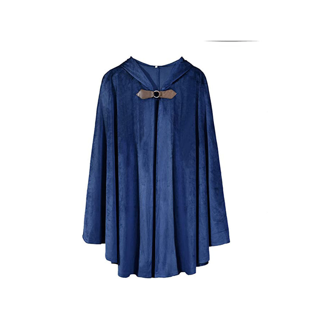 Medieval Suede Cape with Hood | Unisex Renaissance & Fantasy Costume Cloak