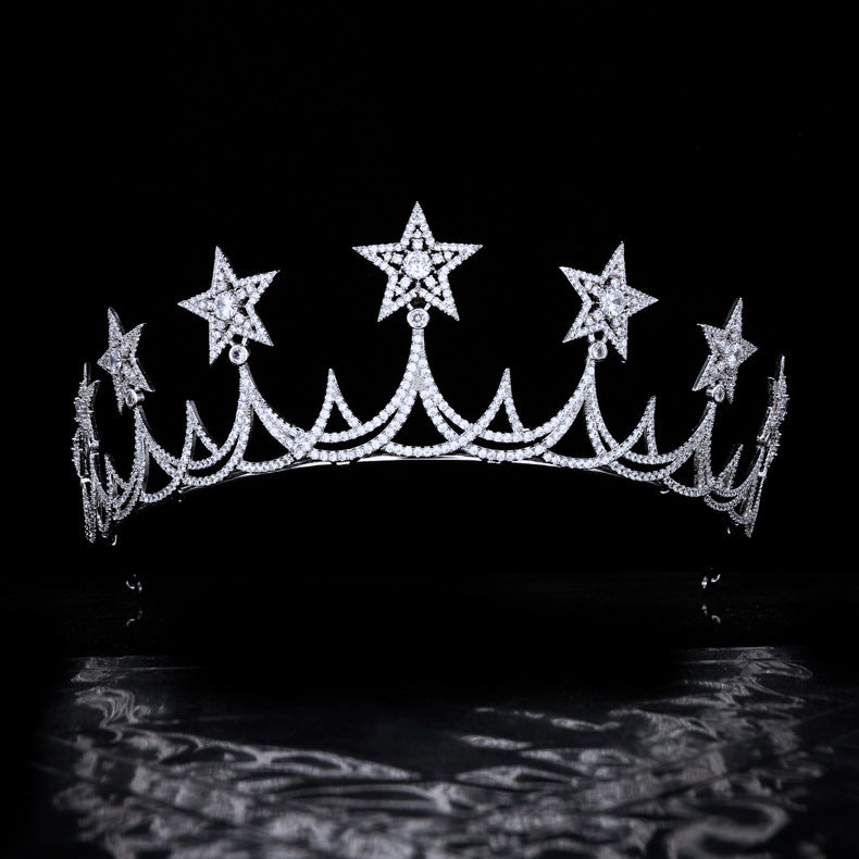 Star Crown Tiara for Women, 4th of July Pageant  or Wedding Crown for America's 250 Celebrations