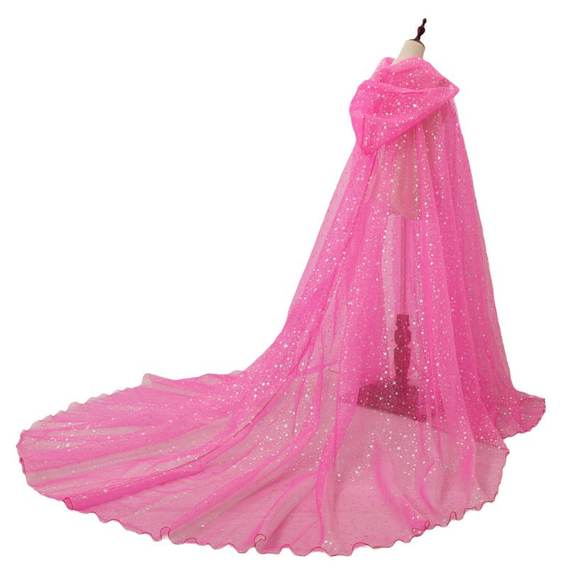 Glitter Mesh Hooded Cape for Dress-Up, Parties & Costumes
